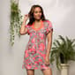 Womens 24/7 Comfort Apparel Pink Paisley Short Sleeve Mini Dress - image 4