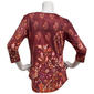 Womens OneWorld 3/4 Sleeve Botanical Floral Sublimation Tee - image 2
