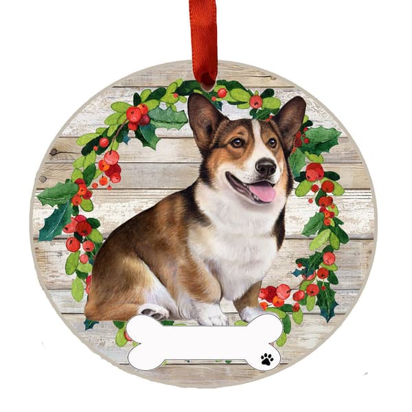 E&S Pets Welsh Corgi Wreath Ornament - image 