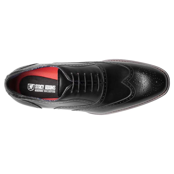 Mens Stacy Adams Kaine Wingtip Oxfords - Black