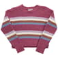 Girls &#40;7-16&#41; Pink Rose Matte Chenille Stripe Sweater - Gooseberry - image 1