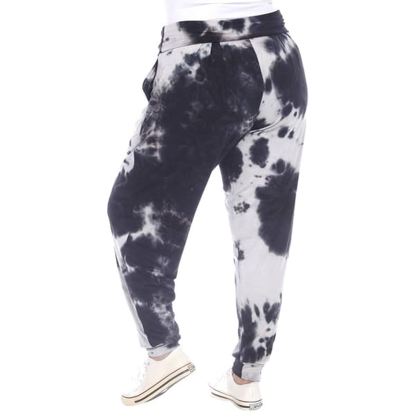 Plus Size White Mark Tie Dye Harem Pants
