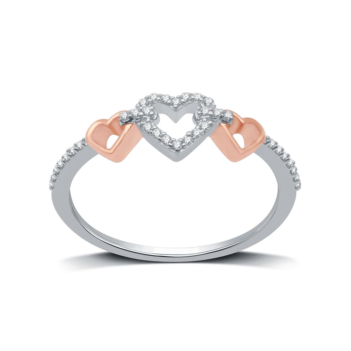 Diamond Classics™ 3 Heart 1/10ctw. Diamond Promise Ring