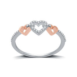 Diamond Classics&#40;tm&#41; 3 Heart 1/10ctw. Diamond Promise Ring
