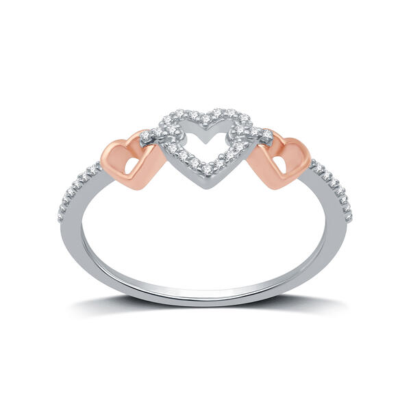 Diamond Classics&#40;tm&#41; 3 Heart 1/10ctw. Diamond Promise Ring - image 