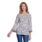 Womens Multiples 3/4 Flounce Sleeve Allover Cheetah Blouse - image 1