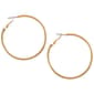Design Collection Gold Large Flat Square Hoop Earrings - image 1