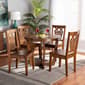 Baxton Studio Salida Walnut Brown Finished Wood 5pc. Dining Set - image 7
