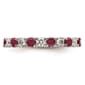 Pure Fire 14kt. White Gold Lab Created Ruby Eternity Band - image 1