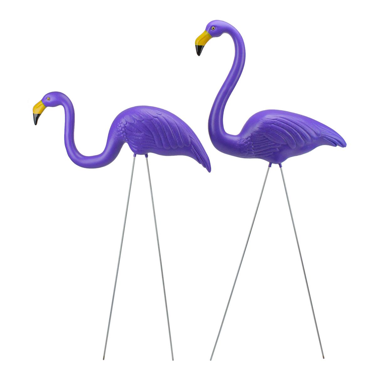 Northlight Seasonal Set of 2 33in. Tropical Flamingo Lawn Stakes