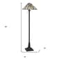 HomeRoots 62in. Bronze Floor Lamp With Tiffany Glass Empire Shade - image 5