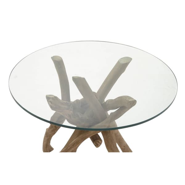 9th & Pike® Brown Rustic Wood Accent Table