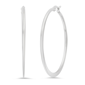 Saffron 20mm Stainless Steel Polished Round Bottom Hoop Earrings - image 1