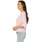 Womens Democracy 3/4 Dolman Sleeve Floral Embroidery Tee - image 3