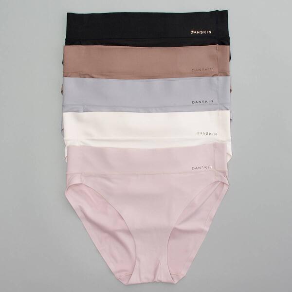 Womens Danskin 5pk. Bonded High Cut Brief Panties - DS3510-5PKX - image 