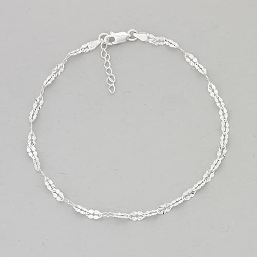 Barefootsies Sterling Silver Star Chain Ankle Bracelet
