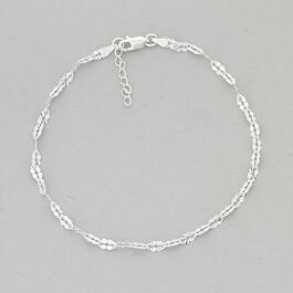 Barefootsies Sterling Silver Star Chain Ankle Bracelet