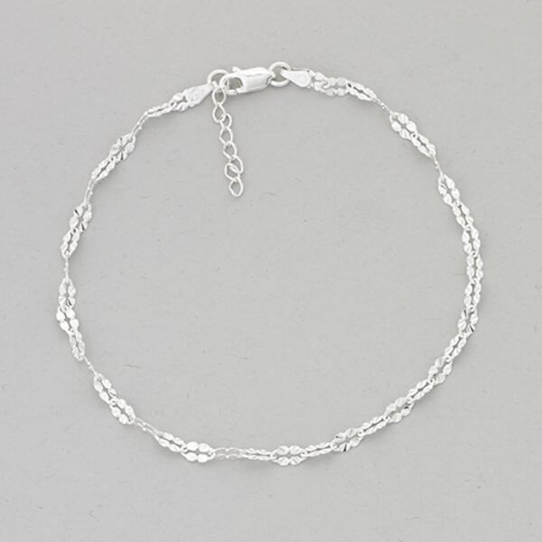 Barefootsies Sterling Silver Star Chain Ankle Bracelet - image 