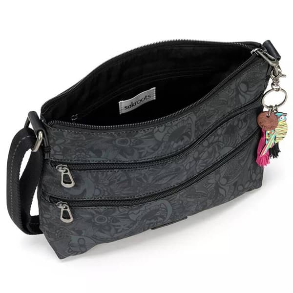 Sakroots Basic Nylon Crossbody - Black Spirit Desert