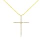 Haus of Brilliance 10kt. Gold Plated 3.0ct. Diamond Cross Pendant - image 1