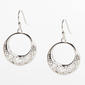 Design Collection Silver-Tone Lattice Work Hoop Earrings - image 1
