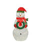 Northlight Seasonal 38in. Pre-Lit Tinsel Snowman with Wreath - image 1