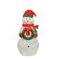 Northlight Seasonal 38in. Pre-Lit Tinsel Snowman with Wreath - image 1