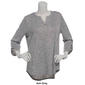 Womens Notations 3/4 Sleeve Solid Hacci Pintuck Blouse - image 4