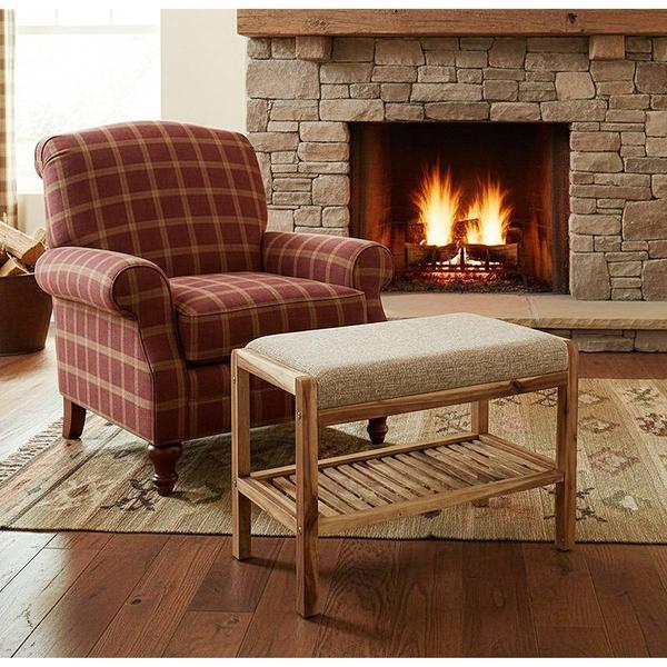 Fairway Avenue Home™ Solid Acacia Padded Bench