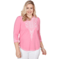 Womens Alfred Dunner The Royal Treatment Embroidered Split Neck - image 1