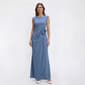 Womens Connected Apparel Sleeveless Floral Trim Evening Gown - image 1