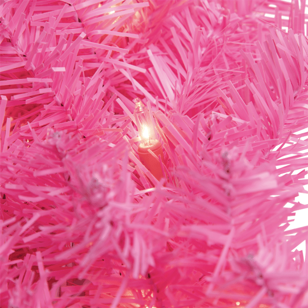 Northlight 36in. Pre-Lit Artificial Pink Pine Christmas Wreath