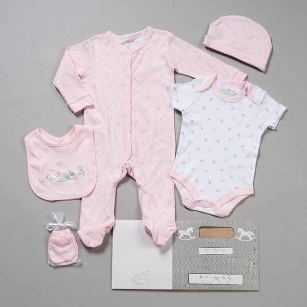 Baby Girl &#40;NB-6M&#41; Rock A Bye Baby 5pc. Duck & Floral Hanging Set