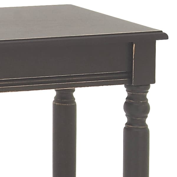 9th & Pike® Black Traditional Wood Console Table