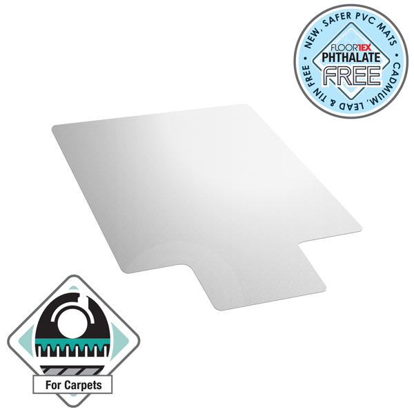 Floortex® Advantagemat® Lipped Chair Mat for Carpets up to 3/8in.