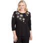Petites Alfred Dunner Business As Usual Gold Floral Embroidered - image 1