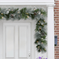 Puleo International 9ft. Pre-Lit Flocked Garland - image 2