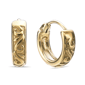 Mens Lynx Gold-Tone Ion Plated Stainless Steel Hoop Earrings - image 3