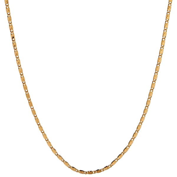 Design Collection Gold-Tone Flat Rectangle Necklace - image 