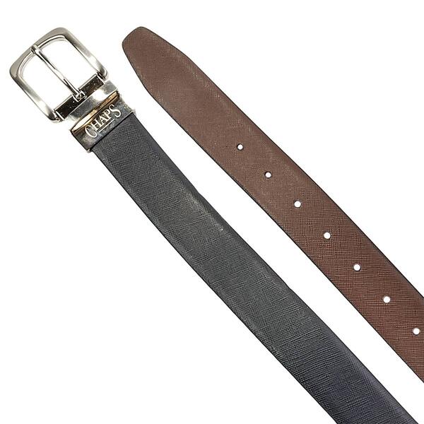 Mens Chaps Saffiano 35mm Reversible Dress Belt - image 