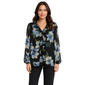 Womens Zac & Rachel Long Sleeve Bracelet Sleeve With Ruffle Flor - image 1