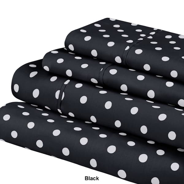 Superior 600 Thread Count Deep Pocket Polka Dot Sheet Set