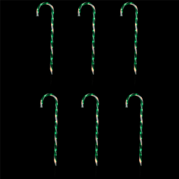 Northlight Green Candy Cane Christmas Pathway Markers - Set of 6