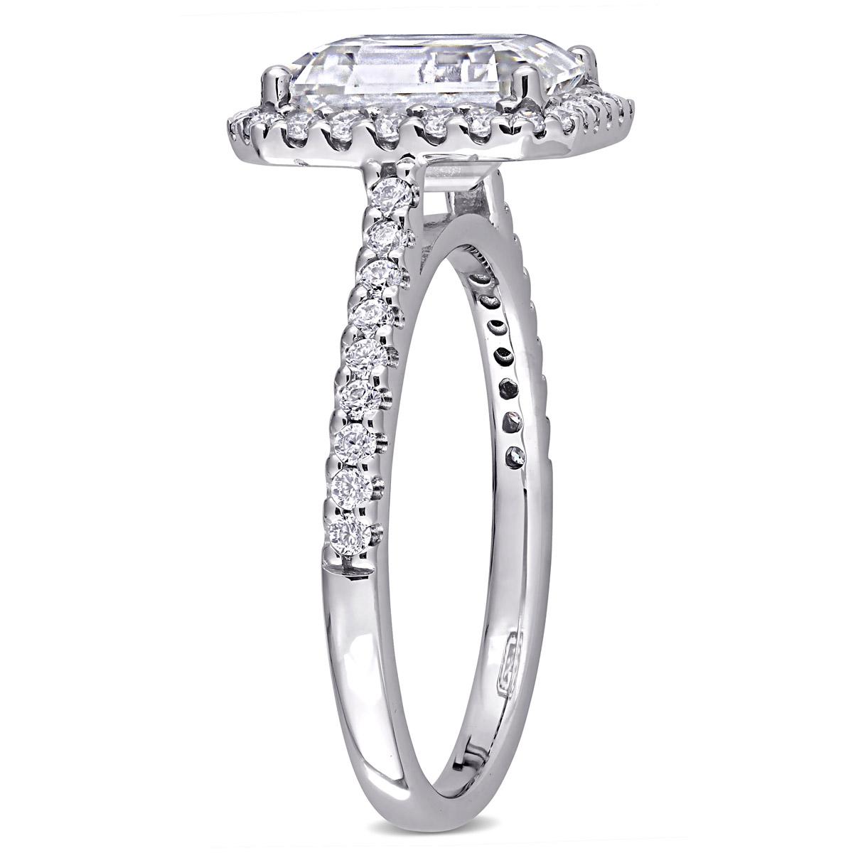 Gemstone Classics™ 10kt. White Gold 2 7/8ctw. Moissanite Ring
