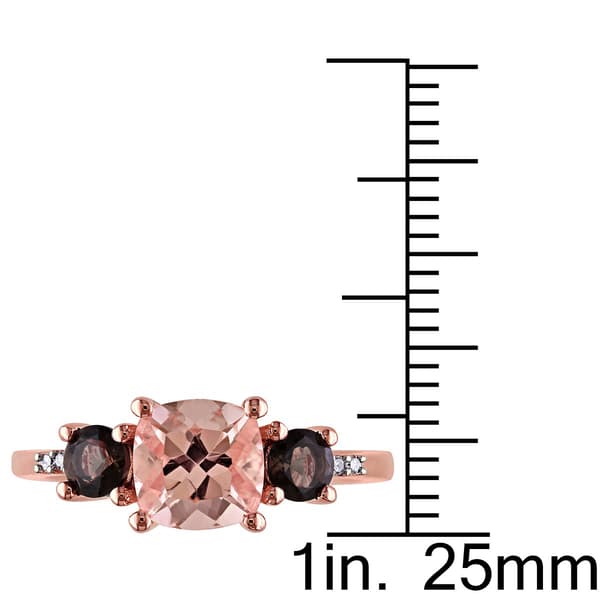 Gemstone Classics&#8482; Silver Morganite & Smokey Quartz Ring