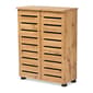 Baxton Studio Adalwin Oak Brown Wood 2-Door Shoe Storage Cabinet - image 1