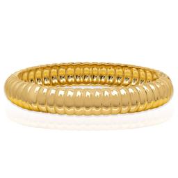 14kt. Gold Plated Snake Texture Bangle Bracelet