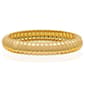 14kt. Gold Plated Snake Texture Bangle Bracelet - image 1
