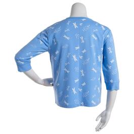 Plus Size Bonnie Evans 3/4 Sleeve Dragonfly French Terry Tee