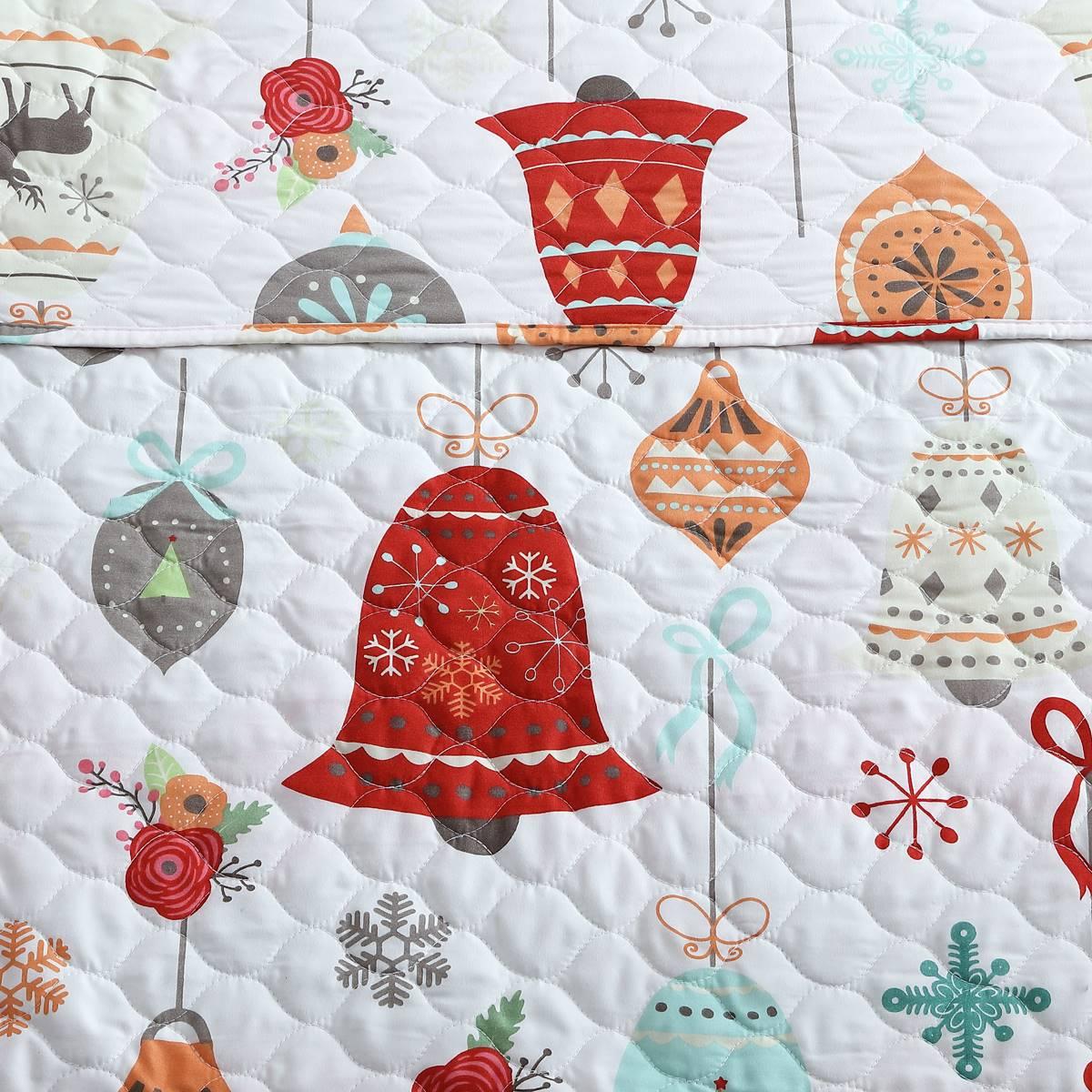 Spirit Linen Home™ Holiday Bells Quilt Set